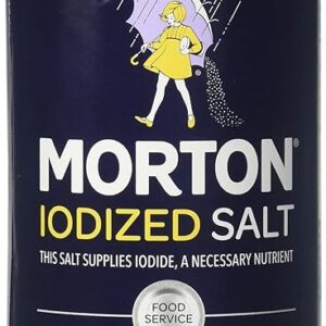 Morton Salt Iodized Round, Food Service, Table Salt Iodized, 26 oz