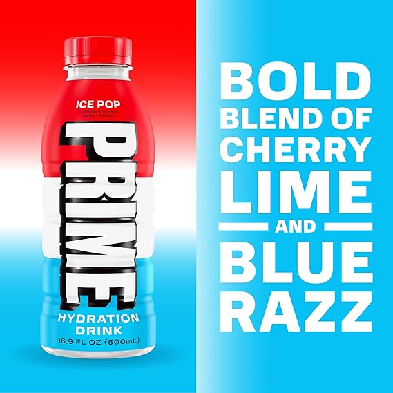 PRIME Hydration ICE POP | Sports Drinks | Electrolyte Enhanced for Ultimate Hydration | 250mg BCAAs | B Vitamins | Antioxidants | 2g Of Sugar | 16.9 Fluid Ounce | 12 Pack - Image 4