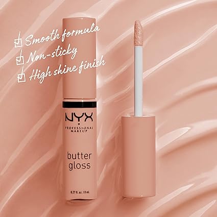 NYX PROFESSIONAL MAKEUP Butter Gloss, Non-Sticky Lip Gloss - Madeleine (Mid-Tone Nude) - Image 5