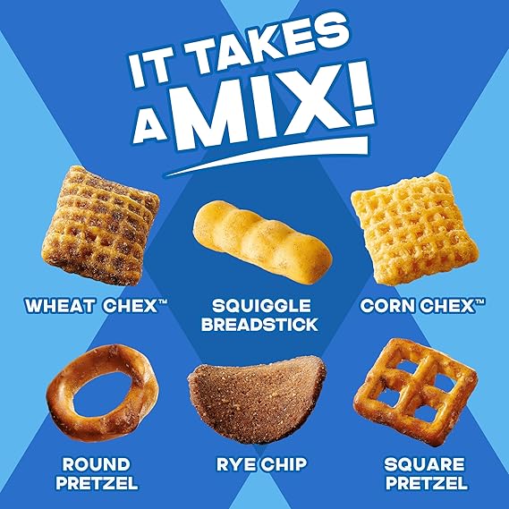 Chex Mix Traditional Original Recipe Snack Mix, Salty Snacks Tub, 20 oz - Image 3