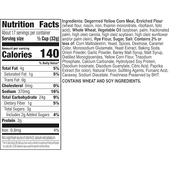 Chex Mix Traditional Original Recipe Snack Mix, Salty Snacks Tub, 20 oz - Image 5